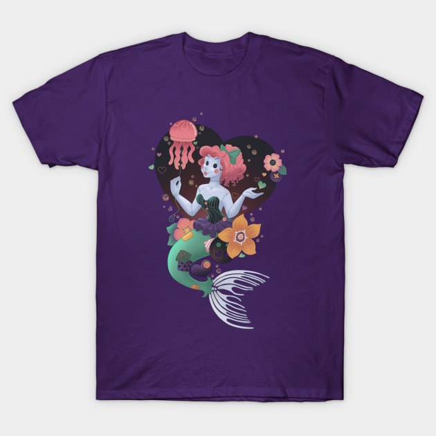 Ragdoll Mermaid T-Shirt by Redheadkls